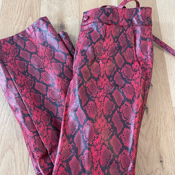 RONNY KOBO SNAKE LEATHER PANTS - Picture 2 of 2